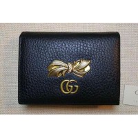 Gucci 523664 Leather card case with bow Black Gucci 523664 Leather card case with bow Black