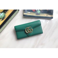 Gucci GG Marmont Matelasse Leather Wallet 400586 Green Gucci GG Marmont Matelasse Leather Wallet 400586 Green