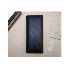 Gucci 322116 Grainy Leather Bi-fold Wallets Black Gucci 322116 Grainy Leather Bi-fold Wallets Black