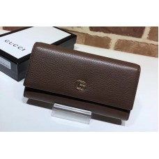 Gucci 456116 Leather Continental Wallet Coffee Gucci 456116 Leather Continental Wallet Coffee