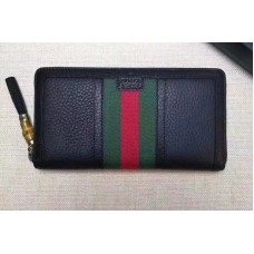 Gucci 353651 Rania Black Leather Zip Around Wallets Gucci 353651 Rania Black Leather Zip Around Wallets