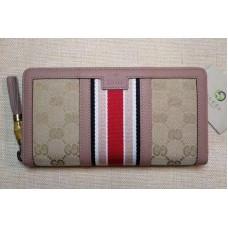 Gucci Rania GG Canvas Zip Around Wallets 353651 Pink Gucci Rania GG Canvas Zip Around Wallets 353651 Pink
