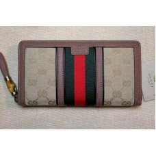 Gucci Rania GG Canvas Zip Around Wallets 353651 Pink Gucci Rania GG Canvas Zip Around Wallets 353651 Pink