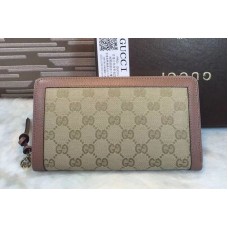 Gucci 323397 Bree Original GG Canvas Zip Around Wallet Pink Gucci 323397 Bree Original GG Canvas Zip Around Wallet Pink