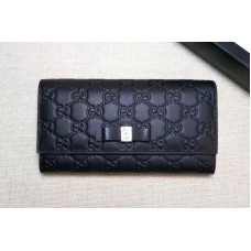 Gucci 388679 Bow Signature Continental Wallet Black Gucci 388679 Bow Signature Continental Wallet Black