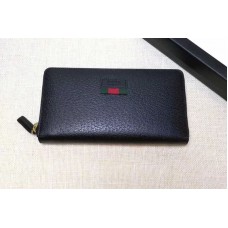 Gucci 435298 Leather zip around wallet with Web Gucci 435298 Leather zip around wallet with Web