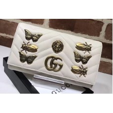 Gucci 443436 GG Marmont continental With Animal wallet White Gucci 443436 GG Marmont continental With Animal wallet White