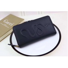 Gucci 451182 Snake embossed Long wallet Black Gucci 451182 Snake embossed Long wallet Black