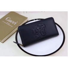 Gucci 451182 Tiger embossed Long wallet Black Gucci 451182 Tiger embossed Long wallet Black