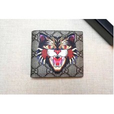 Gucci 451268 Angry Cat print GG Supreme wallet Gucci 451268 Angry Cat print GG Supreme wallet