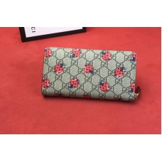 Gucci 408667 GG Canvas With Calfskin Leather Beetle Printed Wallet Black Gucci 408667 GG Canvas With Calfskin Leather Beetle Printed Wallet Black