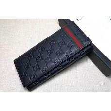 Gucci 212186 Guccissima Leather Bi-Fold Wallet Black Gucci 212186 Guccissima Leather Bi-Fold Wallet Black
