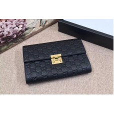 Gucci 453156 Padlock pouch Signature leather Wallets Black Gucci 453156 Padlock pouch Signature leather Wallets Black