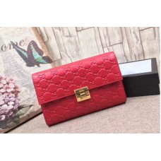Gucci 453156 Padlock pouch Signature leather Wallets Red Gucci 453156 Padlock pouch Signature leather Wallets Red