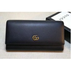 Gucci 456116 Leather Continental Wallet Black Gucci 456116 Leather Continental Wallet Black
