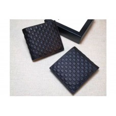 Gucci 145754 Bi-Fold GG Leather Wallet Black Gucci 145754 Bi-Fold GG Leather Wallet Black