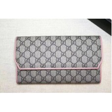 Gucci 163252 GG Canvas Continental Wallet Pink Gucci 163252 GG Canvas Continental Wallet Pink