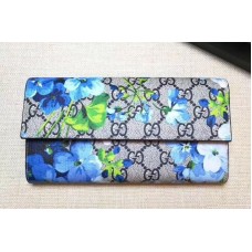 Gucci 404070 GG Blooms continental wallet Blue Gucci 404070 GG Blooms continental wallet Blue