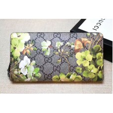 Gucci 408665 GG Blooms Zip Around Wallet Green Gucci 408665 GG Blooms Zip Around Wallet Green