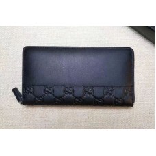 Gucci 408839 Leather Zip Around Wallet Black Gucci 408839 Leather Zip Around Wallet Black