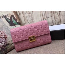 Gucci 453156 Padlock pouch Signature leather Wallets Pink Gucci 453156 Padlock pouch Signature leather Wallets Pink