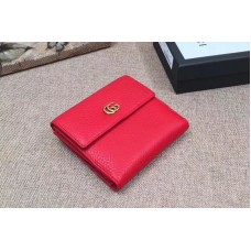 Gucci 456122 Leather french flap wallet Red Gucci 456122 Leather french flap wallet Red