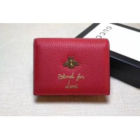 Gucci 460185 Animalier Card Case Red Gucci 460185 Animalier Card Case Red
