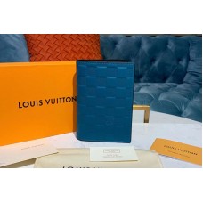 Louis Vuitton N60181 LV Passport Cover Wallets Blue Damier Infini Leather Louis Vuitton N60181 LV Passport Cover Wallets Blue Damier Infini Leather