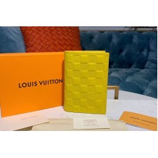 Louis Vuitton N60181 LV Passport Cover Wallets Yellow Damier Infini Leather Louis Vuitton N60181 LV Passport Cover Wallets Yellow Damier Infini Leather