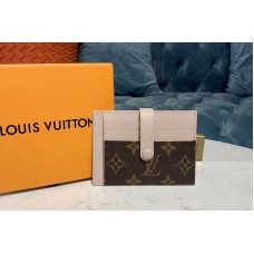 Louis Vuitton M61730 LV Card Holder Wallet Monogram Canvas And Beige Calf Leather Louis Vuitton M61730 LV Card Holder Wallet Monogram Canvas And Beige Calf Leather