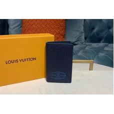 Louis Vuitton M30379 LV Pocket Organizer Wallets Blue Taiga leather Louis Vuitton M30379 LV Pocket Organizer Wallets Blue Taiga leather