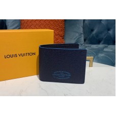 Louis Vuitton M30381 LV Multiple Wallet Navy Blue Taiga leather Louis Vuitton M30381 LV Multiple Wallet Navy Blue Taiga leather