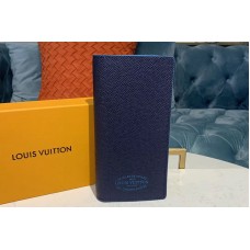 Louis Vuitton M30387 LV Brazza Wallet Navy Blue Taiga leather Louis Vuitton M30387 LV Brazza Wallet Navy Blue Taiga leather
