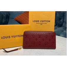 Louis Vuitton M68571 LV Zippy wallet Burgundy Monogram Empreinte Leather