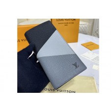 Louis Vuitton M30713 LV Brazza wallet in Gray monochrome Taiga leather Louis Vuitton M30713 LV Brazza wallet in Gray monochrome Taiga leather