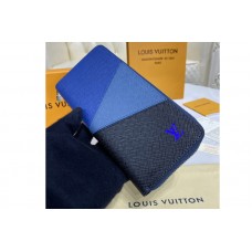 Louis Vuitton M30731 LV Zippy Vertical wallet in Blue monochrome Taiga leather Louis Vuitton M30731 LV Zippy Vertical wallet in Blue monochrome Taiga leather
