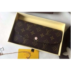 Louis Vuitton M61289 Monogram Canvas Emilie Wallet Rose Ballerine Louis Vuitton M61289 Monogram Canvas Emilie Wallet Rose Ballerine