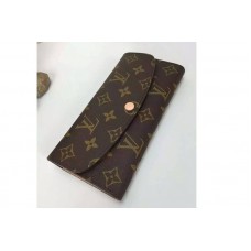 Louis Vuitton M61447 Monogram Canvas Emilie Wallet Rose Nacre Louis Vuitton M61447 Monogram Canvas Emilie Wallet Rose Nacre