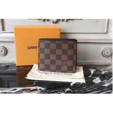 Louis Vuitton N60053 Damier Ebene Canvas Amerigo Wallet Louis Vuitton N60053 Damier Ebene Canvas Amerigo Wallet