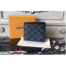 Louis Vuitton N60053 Damier Graphite Canvas Amerigo Wallet Louis Vuitton N60053 Damier Graphite Canvas Amerigo Wallet