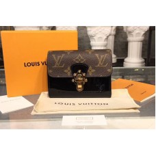 Louis Vuitton M61912 LV Cherrywood Compact Wallet Patent Leather Black Louis Vuitton M61912 LV Cherrywood Compact Wallet Patent Leather Black