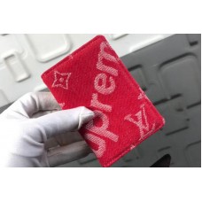 Louis Vuitton M61696 LV Monogram Denim Pocket Organizer Red Louis Vuitton M61696 LV Monogram Denim Pocket Organizer Red