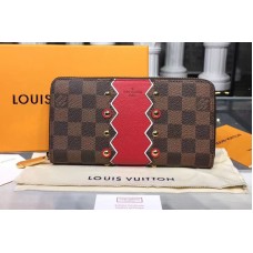 Louis Vuitton N60145 LV Damier Ebene Canvas Zippy Wallet Louis Vuitton N60145 LV Damier Ebene Canvas Zippy Wallet