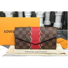 Louis Vuitton N60151 LV Damier Ebene Canvas Sarah Wallet Louis Vuitton N60151 LV Damier Ebene Canvas Sarah Wallet