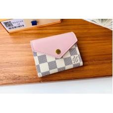 Louis Vuitton N60168 LV Zoe Wallet Damier Azur Canvas Pink Louis Vuitton N60168 LV Zoe Wallet Damier Azur Canvas Pink