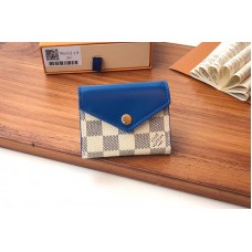 Louis Vuitton N60219 LV Zoe Wallet Damier Azur Canvas Blue Louis Vuitton N60219 LV Zoe Wallet Damier Azur Canvas Blue