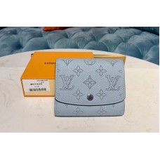 Louis Vuitton M67406 LV Iris Compact Wallets Blue Mahina leather
