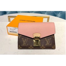 Louis Vuitton M67478 LV Pallas Compact Wallet Monogram Canvas And Pink Calf Leather