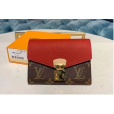 Louis Vuitton M67478 LV Pallas Compact Wallet Monogram Canvas And Red Calf Leather Louis Vuitton M67478 LV Pallas Compact Wallet Monogram Canvas And Red Calf Leather