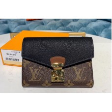 Louis Vuitton M67479 LV Pallas Compact Wallet Monogram Canvas And Black Calf Leather Louis Vuitton M67479 LV Pallas Compact Wallet Monogram Canvas And Black Calf Leather